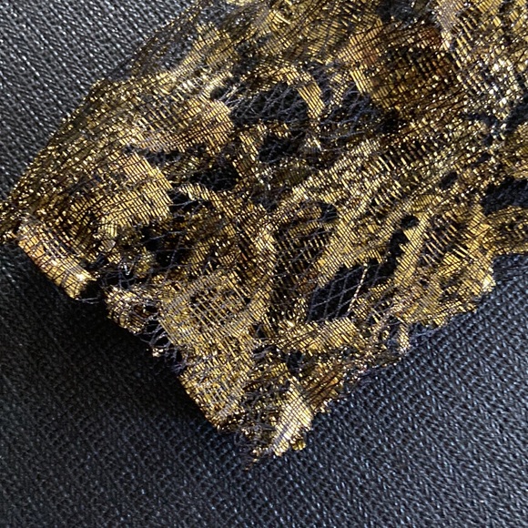 Vintage Black & Gold Dress - Picture 6 of 11